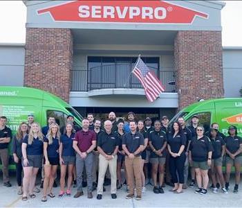 servpro crew in front of building
