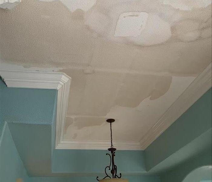 water staining on white ceiling