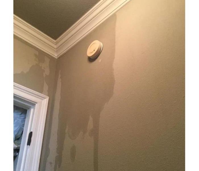Wall with wet spot