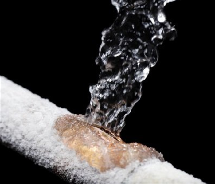 frozen water pipe burst